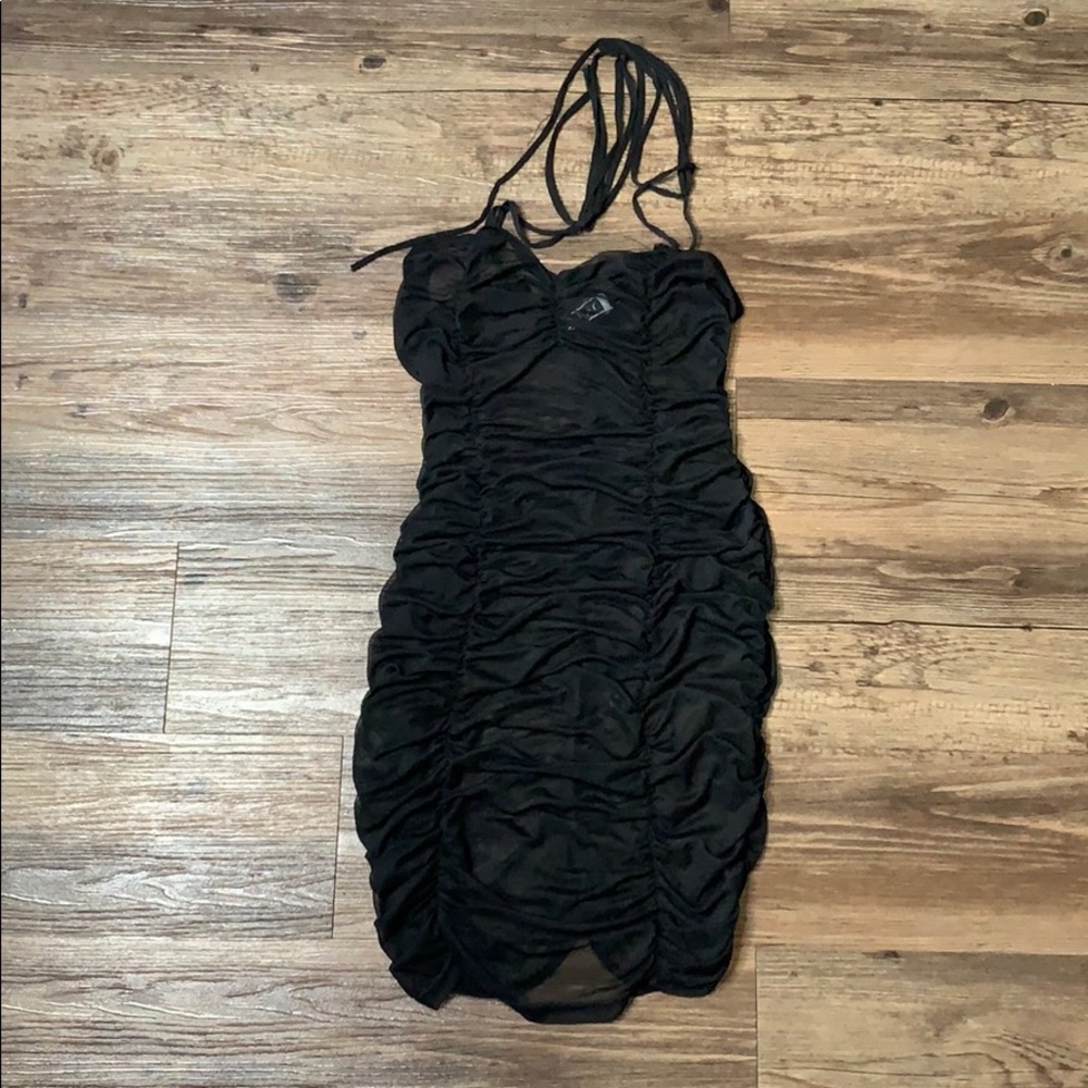 Black sheer dress